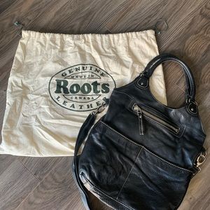 Roots large leather hobo shoulder/crossbody